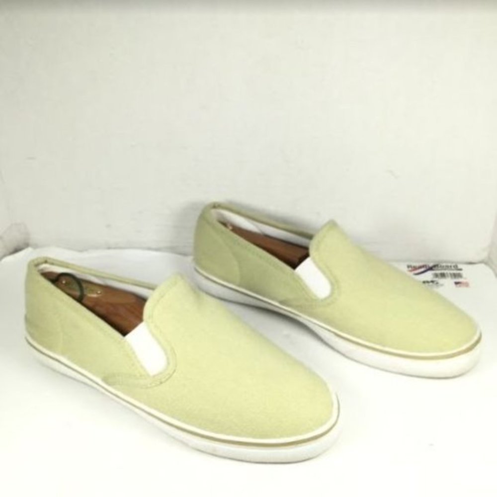Haband Active Joe Men's Green Canvas Slip-on Sneakers Size 8